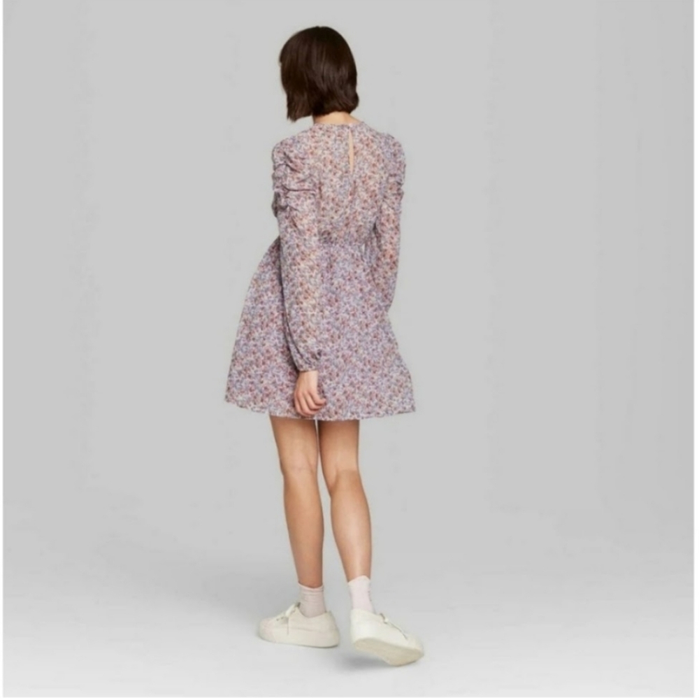 wild fable | Long Sleeve Floral Mini Dress - Picture 2 of 14